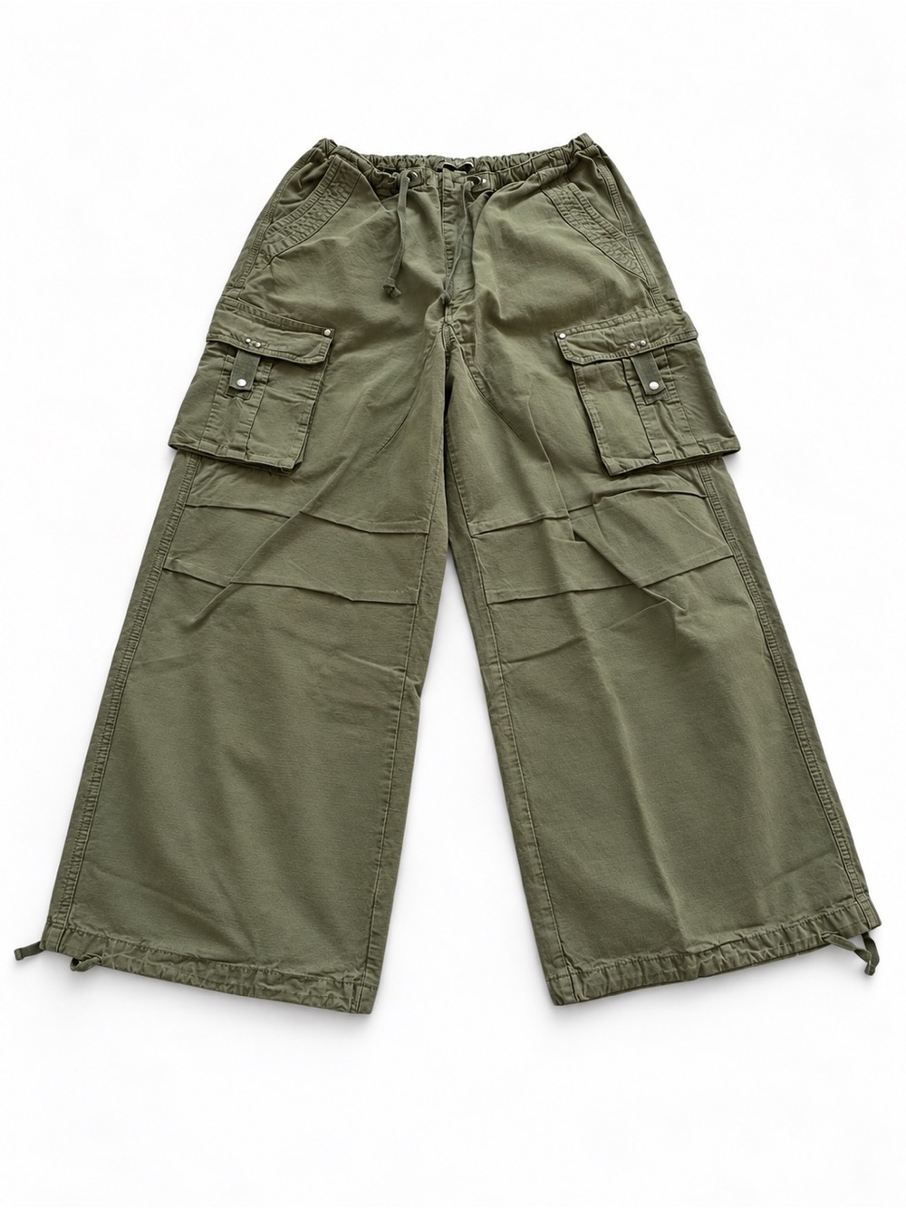 NWT! Jaded London Men's Olive Cargo Wide-Leg Pants